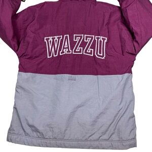 Vintage Washington State Cougars 90s crimson hooded pullover jacket size Large